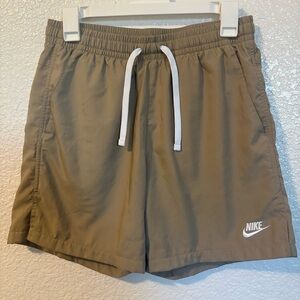 Nike Men's Small Khaki Tan Mesh-Lined‎ Athletic Shorts with Side Slits